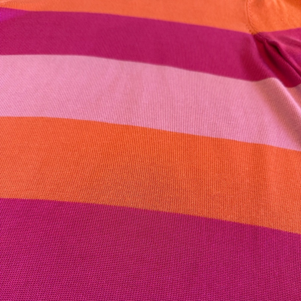 Lauren Ralph Lauren | Striped Knit Sweater, Pink & Orange Striped, Size PS - Picture 4 of 7